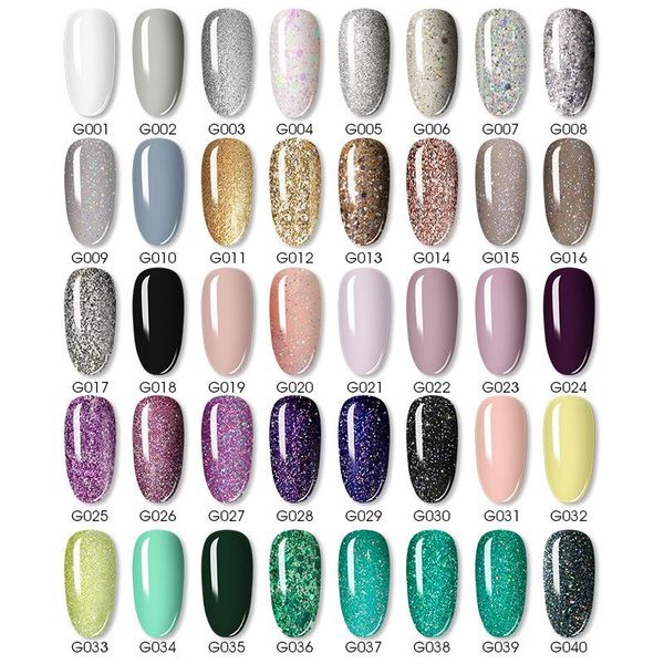 

nail polish 8ml uv lacquer color gel glue by lamp for salon plastic bottle