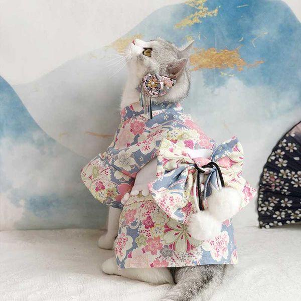 

cat costumes pet dog spring summer japanese kimono