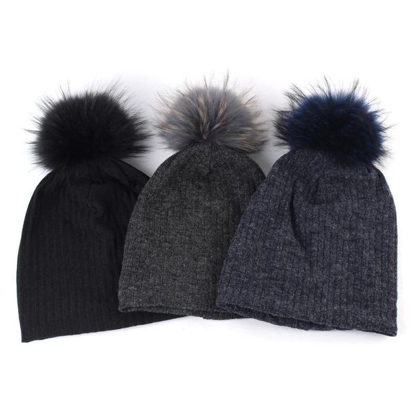 

beanie/skull caps geebro winter solid color threaded beanie to keep warm casual ladies fashion soft hat with pom accessories, Blue;gray