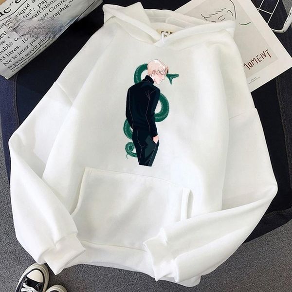 

men's hoodies & sweatshirts malfoy with green snake cool printed pocket long sleeve hoodies. cotton customized sweatshirt h, Black