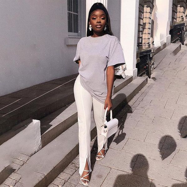 

women's pants & capris skinny long pencil split bottoms women elegant white black trousers summer high waist office lady pants&capris, Black;white