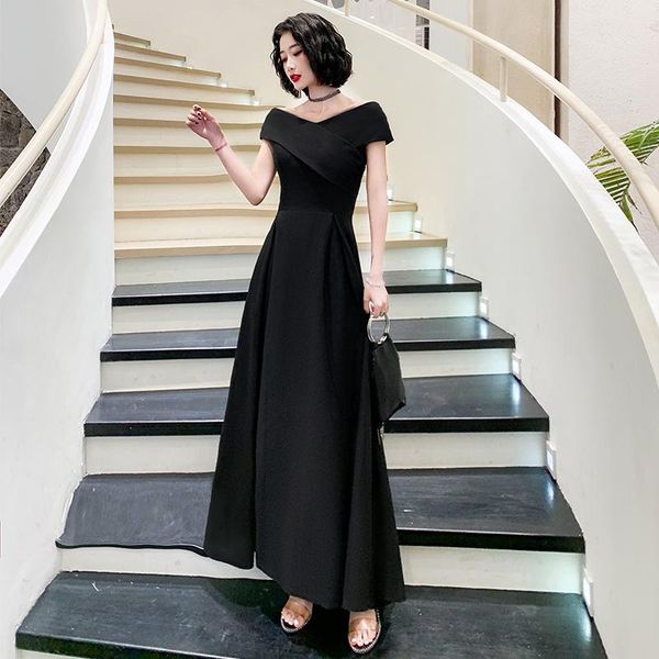 

temperament black evening party dress noble slim celebrity banquet 3 colors elegant formal prom gown xs-3xl ethnic clothing, Red