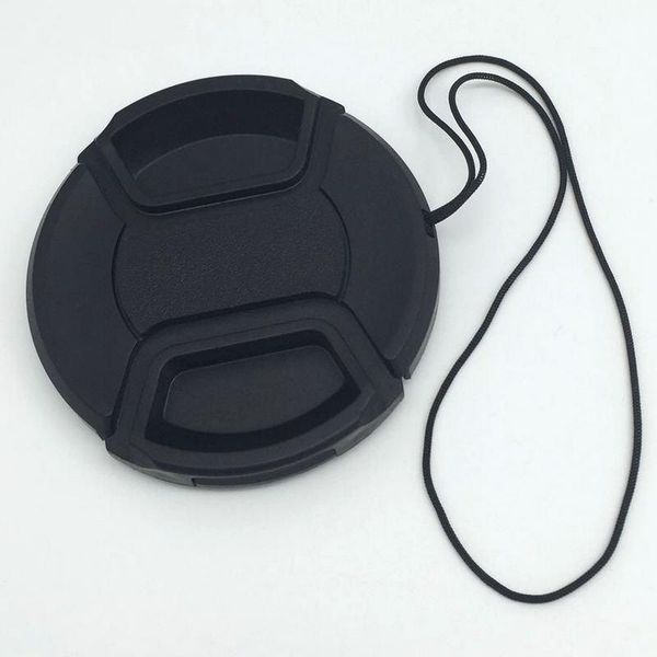 

lens adapters & mounts 1pc 52 55 58mm center pinch snap-on front cap for camera filters with strap anti-lost rope