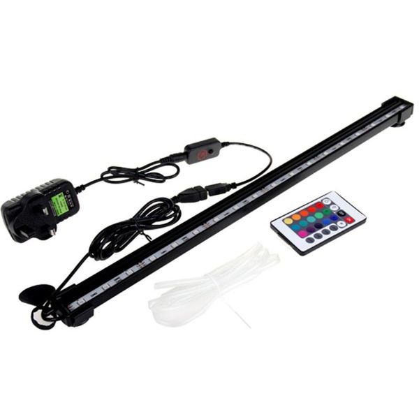 

aquariums lighting aquarium fish tank 24 keys 6 leds 16cm smd blue white bar light underwater submersible waterproof clip lamp decor