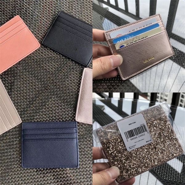 

sequins glitter slim card holder wallet credit cards slot purses designers leather pocket change coin cash pouch bags new york letters print, White