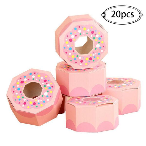 

gift wrap 20pcs donut candy box hexagon sweet chocolate theme party wedding favor birthday kids cake packaging