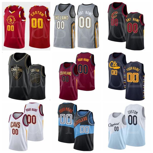 

basketball jersey men cleveland's cavaliers's collin sexton darius garland evan mobley kevin love lsaac okoro lauri markkanen rick, Black;red