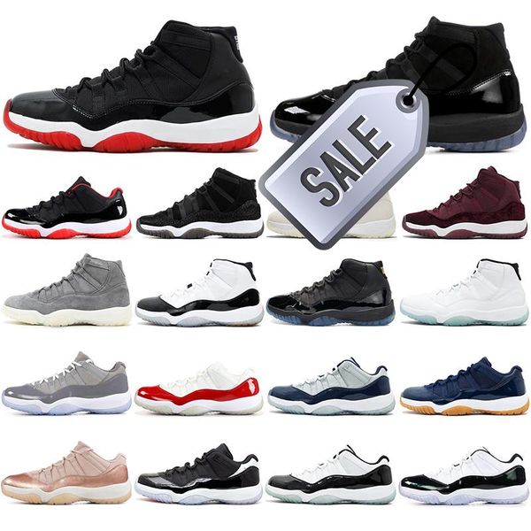 

with socks 11 11s basketball shoes concord 45 tint cap and gown bred 72 - women mens trainers sports sneakers size 36 -47 z, Black