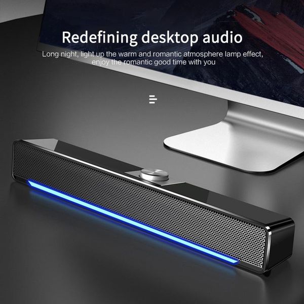 

bluetooth wired stereo soundbar for pc deskusb powered music mp3 player bass surround sound box computer speaker portable speakers