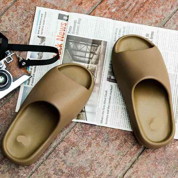 

yeesy slide women men slippers desert sand bone resin sandal bench foam runner sneakers indoor outdoor brown football basketball soccer shoe, Black