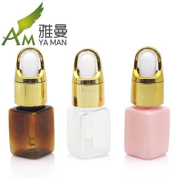 

factory wholesale 10ml square ml electric aluminum glass dropper plastic essential oil sub sample bottles, cosmetics