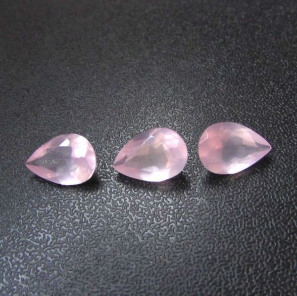 0,55 ct Rose Quartz Natural Cut 5x7mm Faceted Pêra Loose Gemstone H1015