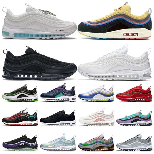 

97 running shoes triple white black sean wotherspoon bred university red jesus shoe silver bullet bright citron halloween men women trainer