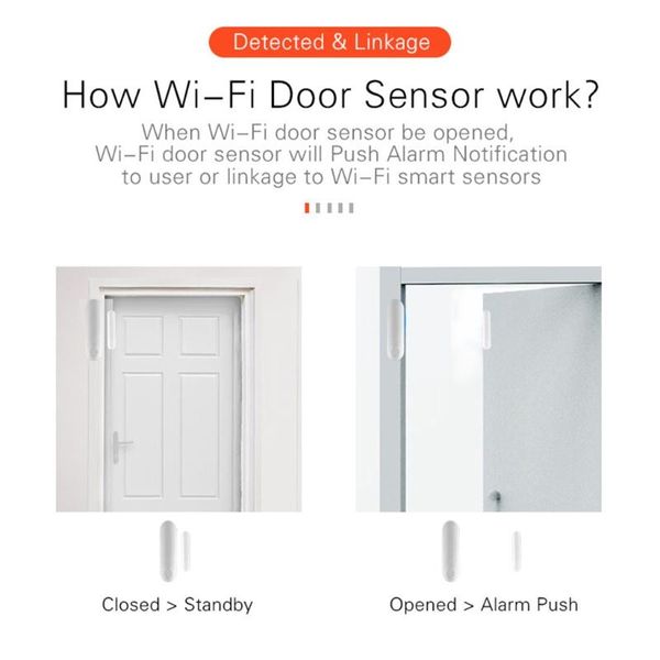 

smart home control door window contact sensor wireless notification alerts security detector alarm improvement hardware lx0c