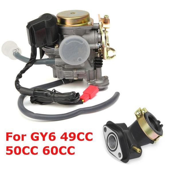 

motorcycle fuel system carb carburetor intake manifold pipe for 4 stroke engine 49cc 50cc 80cc 139qmb gy6 roketa scooter atv bike taotao