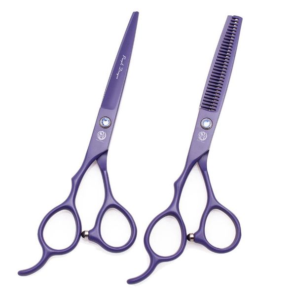 

hair scissors hairdressing professional left-hand 5.5" 6" purple dragon jp 440c haircut cutting thinning shears z8001