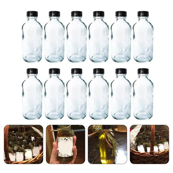 

storage bottles & jars 12pcs glass reagent transparent sample