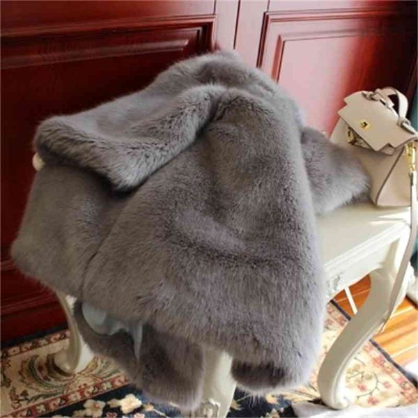 

style high-end fashion women faux fur coat 17s29, Black