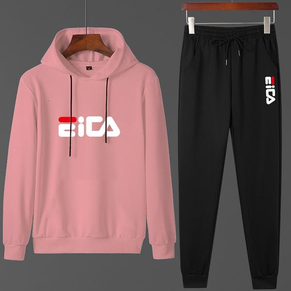 

2021 hooded sweater set men's br sports leisure couple fashion autumn and winter coat, Gray