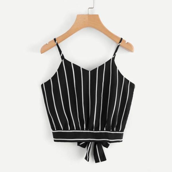 

women's blouses & shirts jaycosin self tie back v-neck blouse stylish striped slim fit cotton girls, White