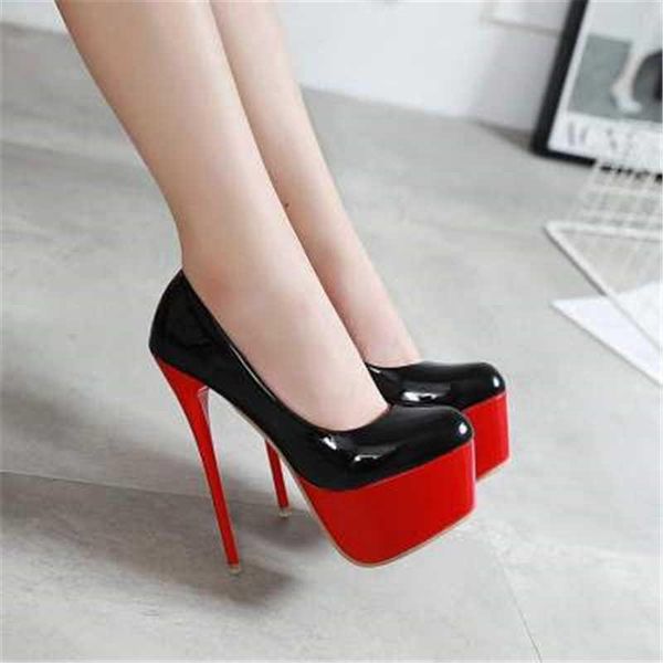 

dress shoes 16cm high heel womans ladies pumps black stripper heels evening woman chaussure femme schoenen plus 35-42