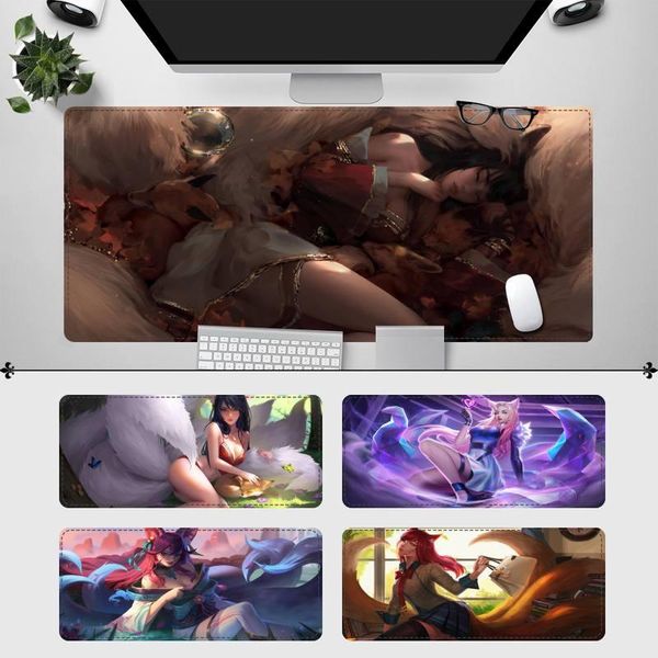 

mouse pads & wrist rests personalized ahri league of legends gaming pad pc lapgamer mousepad anime antislip mat keyboard desk carpet