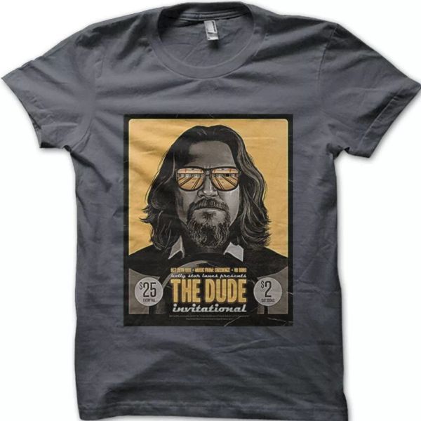 

The Big Lebowski Dude Walter Donny cotton t-shirt 0013, White;black