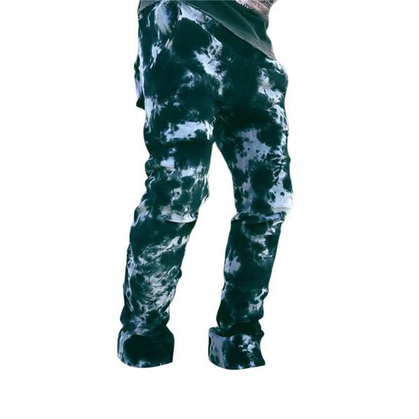 

men's jeans arrival man tie dye trendy straight denim pants hip hop with pockets streetwear y2k plus size trousers, Blue