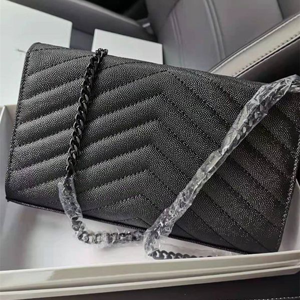 Ysl Borsa da donna Borsa originale Caviale in vera pelle Caviale Fashion Fashion Lady Borse Borse Borse Bovina Borsa da bovina Presbotto