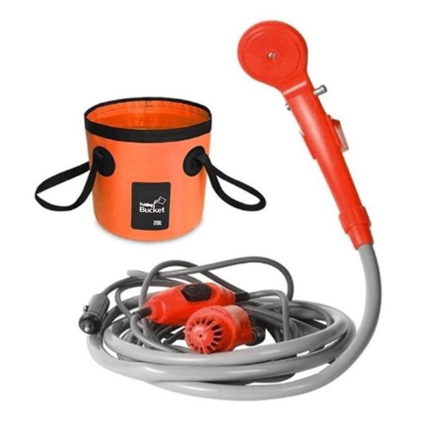 

water gun & snow foam lance 12v portable car washer shower set high pressure auto kit electric pump sprayer for outdoor camping travel pet