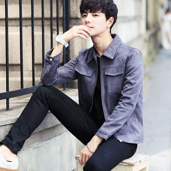 

men's jackets the autumn jacket men suede coat young fur, Black;brown