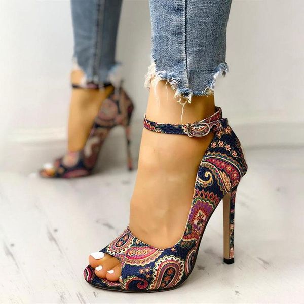 

dress shoes women thin high heels casual comfortable plus size female fashion ankle strap peep toe ladies pumps buckle, Black
