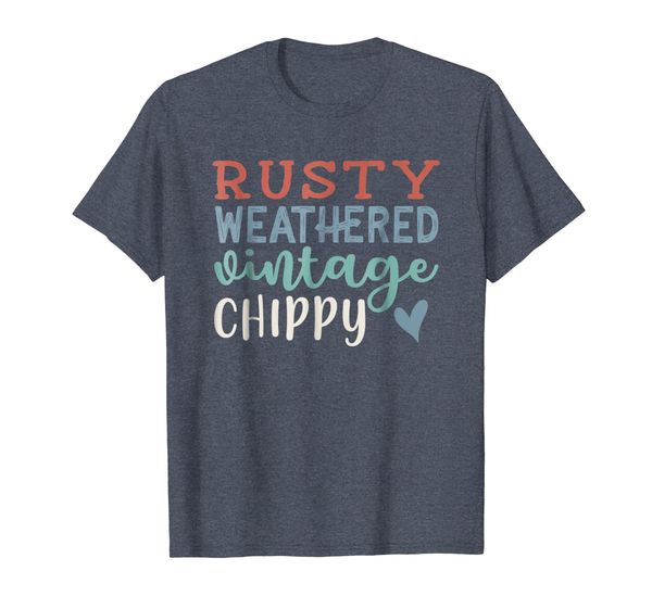 

rusty weather vintage chippy farmhouse southern tshirt, White;black
