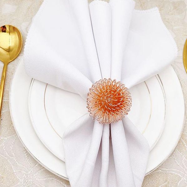 

napkin rings 6pcs bayberry ball buckle ring metal mouth cloth el wedding party table decoration