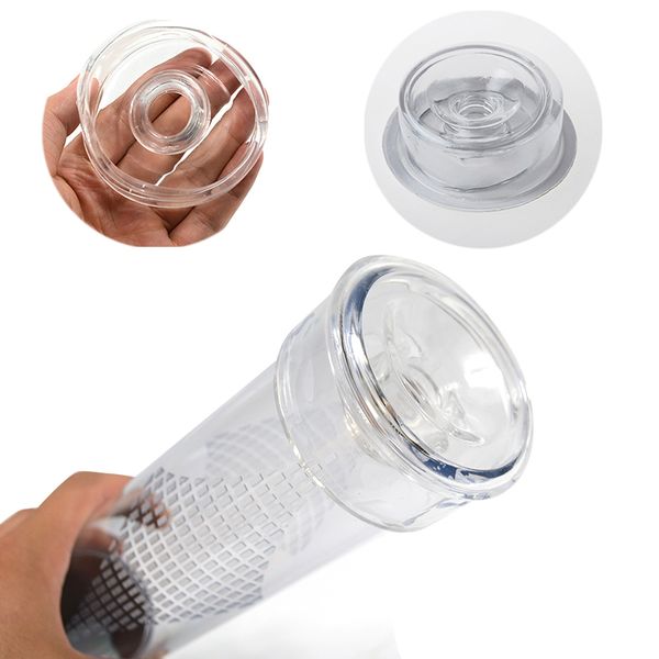 Massaggio Silicone Pompa del pene Copertura Manica Cock Extender Anello Trainer Accessori Erezione del pene Ingranditore Ginnico Giocattoli adulti del sesso per gli uomini