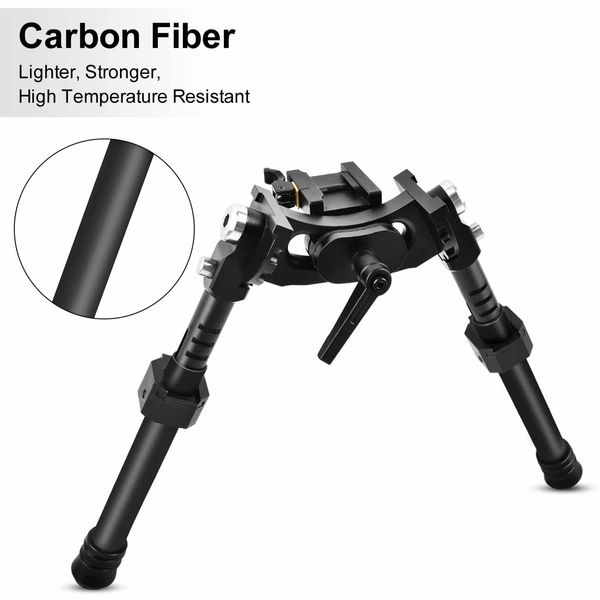 Tactical LRA Light Fibra de Carbono Bipod Long Range Precisão Acima para Rifle de Caça