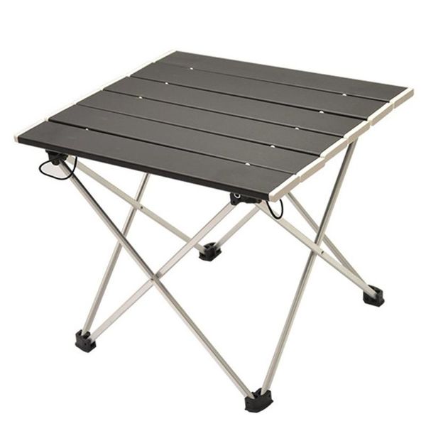 

portable folding aluminum roll up table lightweight outdoor camping picnic simple furniture tea camp