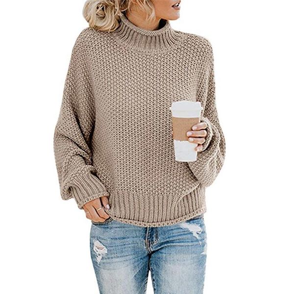

women's sweaters knitted sweater autumn winter turtleneck pullovers fashion solid color batwing long sleeve female, White;black
