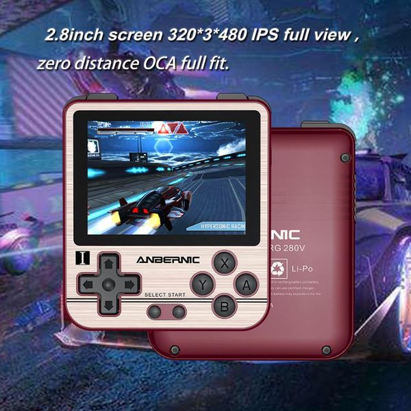 

game controllers & joysticks rg280v portable mini console, 16gb, 32gb, retro