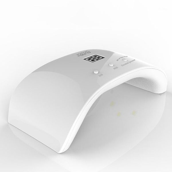 

charge nail dryer uv led lamp art tool double power curing lamps gels polish manicure machine 24w equipment1, Silver