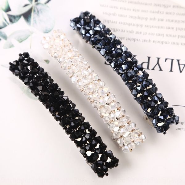 

y4kr korean four row clips l hairpin barrettes straight clipspring clipfashionable water drillpopular hairpin korean rhinestone rhinestone, Golden;silver