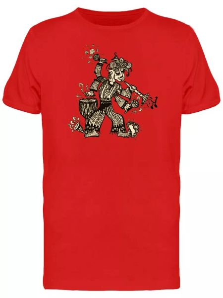 

one man band gothic men's tee -image by shutterstock, White;black