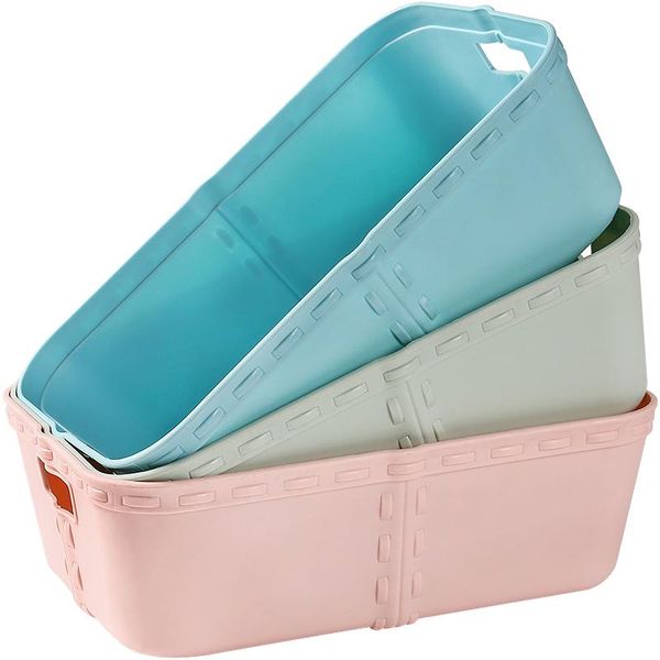 

storage boxes & bins thick plastic basket imitation rattan kitchen organizers desksnack box bathroom