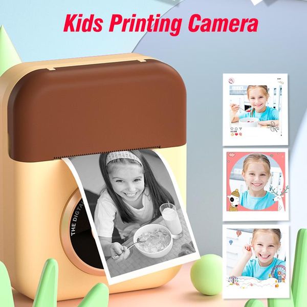 

kids instant digital print camera with thermal po paper toys 1080p 2.4in for christmas birthday gift girl boy camcorders