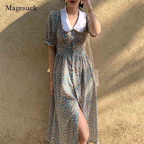 

vinatge short sleeve women dress summer korean chic print chiffon party evening casual female es vestidos 14036 210512, Black;gray