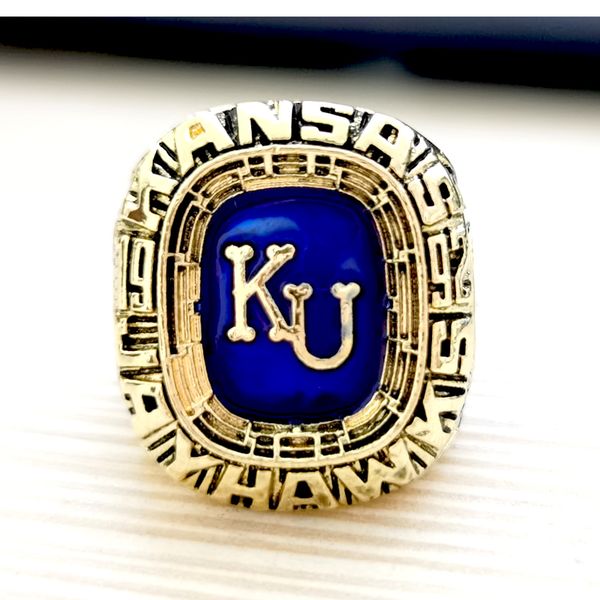 

1992kansas jayhawks football aloha bowl "hilleary" 18 replica ring, Silver