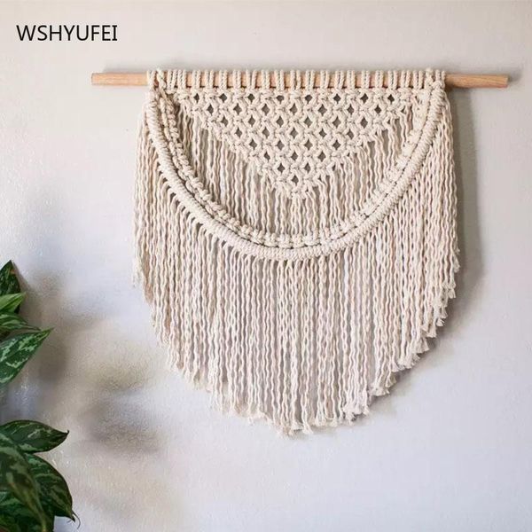 

tapestries woven small tapestry wall decoration porch tassel hanging cloth living room bedroom soft