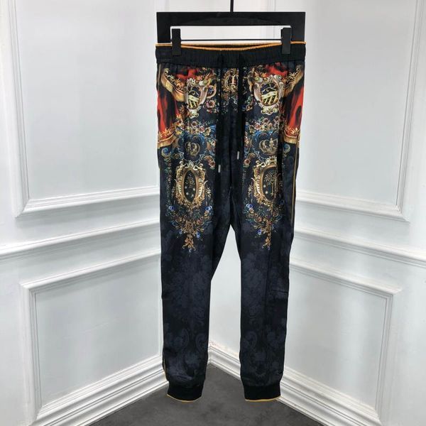 

fashion men's pants 2021 runway luxury european design party style clothing, Black