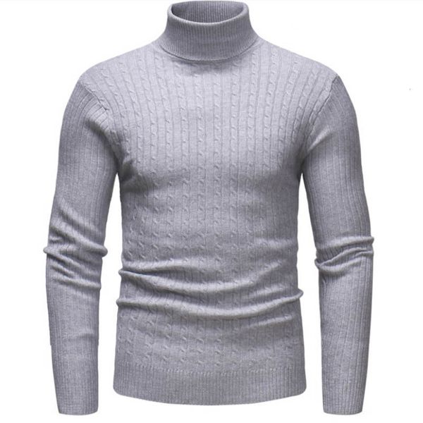 

men's winter high neck thick warm sweater turtleneck slim fit pullover solid men black knitwear sweaters lgez, White;black
