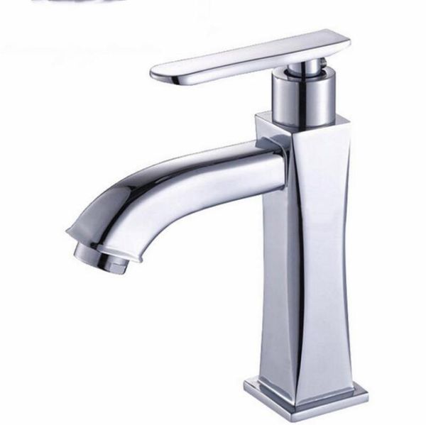 

bathroom sink faucets g1/2 zinc alloy electroplated chrome face basin faucet, single hole cold vertical tap sanitary ware